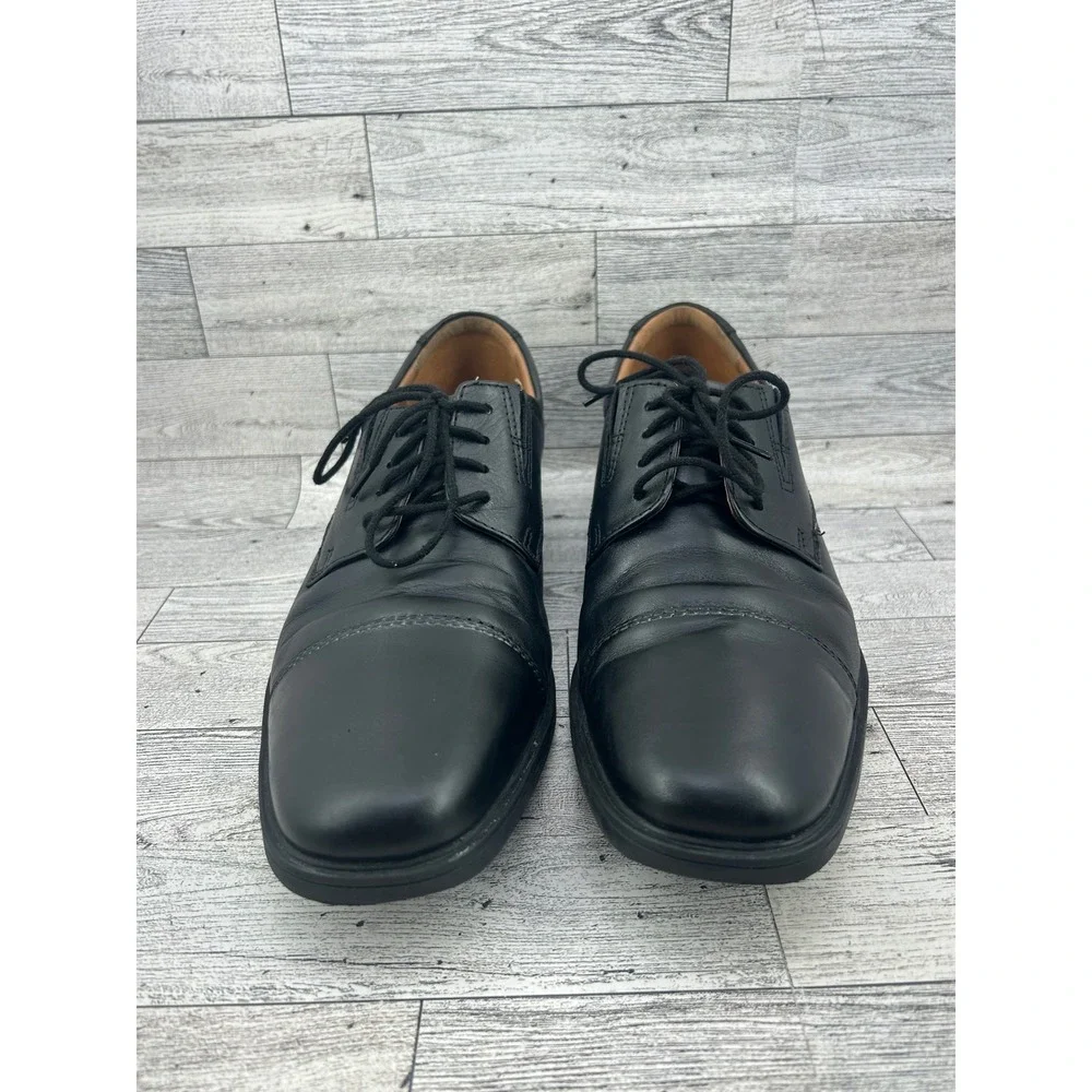 Clarks Whiddon Cap Mens Black Leather Lace Up Oxford Shoes 261103097075 Sz 8.5M‎